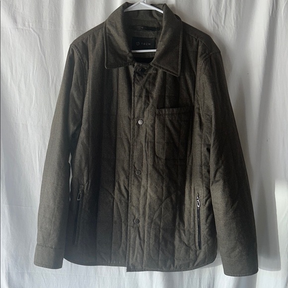 Tumi Tech Men's Brown Quilted Jacket - Picture 1 of 8